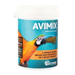 Kaltsiumi ja vitamiinidega mineraalne täiendsööt lindudele Vetark Avimix 50g