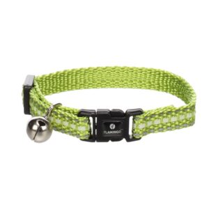 FLAMINGO kassi kaelarihm kellukesega helkiv 20-34cm heleroheline