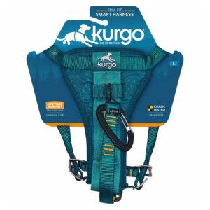 Kurgo Enhanced Strength Tru-Fit Smart Harness - tugevdatud turvatraksid koerale autoga sõitmiseks tumesinised