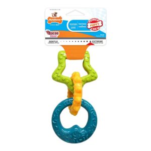 Nylabone Puppy Teething Rings Bacon Extreme - peekonimaitseline närimisrõngas kutsikatele