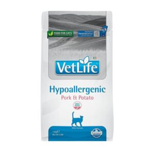 Farmina Sealiha ja Kartul hüpoallergeenne täissööt kassile VetLife Feline Hypoallergenic Pork/Potato