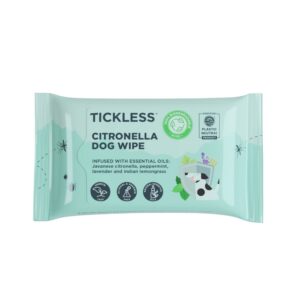 Tickless putukatõrjelapid koertele Citronella Dog Wipe