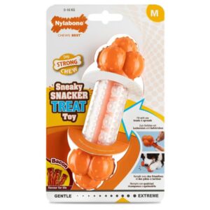 Nylabone maiustega täidetav närimismänguasi Strong Chew Sneaky Snacker Bacon