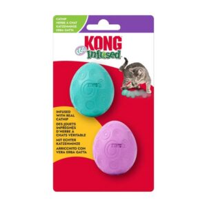 KONG naistenõgesega kassi mänguasjad Infused Catnip Egg 2tk